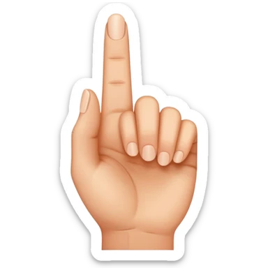 index finger pointing up sticker