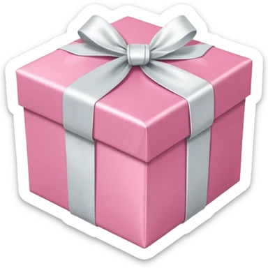 pretty pink gift box sticker
