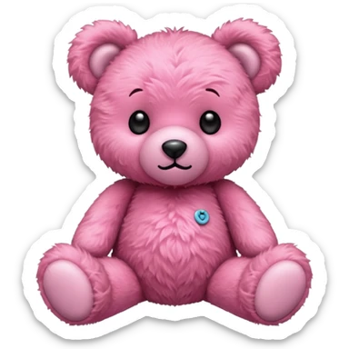 pink teddy bear sticker