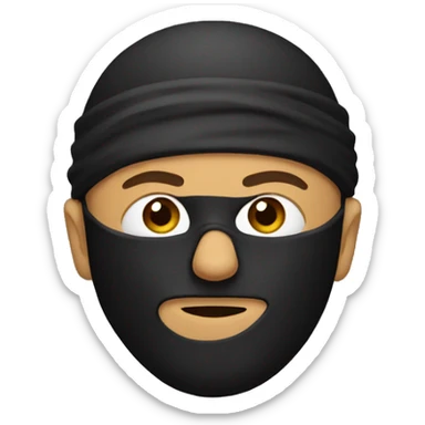  man wearing a ninja mask sticker
