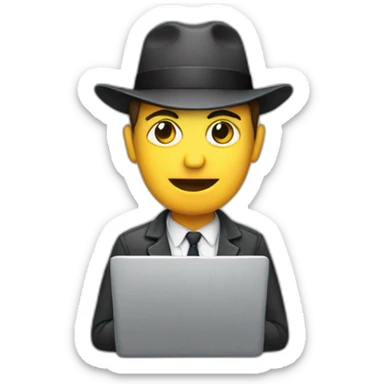 private investigator with a computer sticker