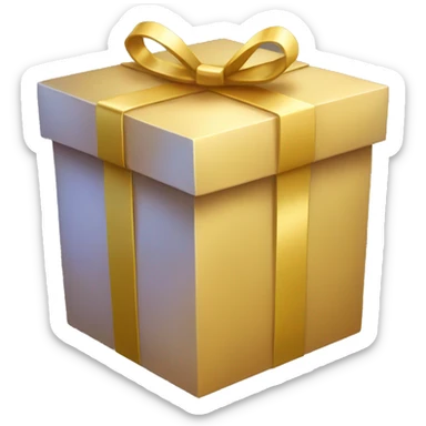 Golden Giftbox. sticker