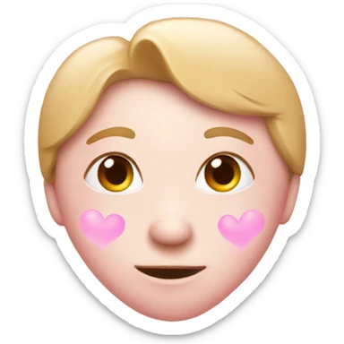 light pink heart sticker