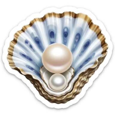 oyster with pearl  sticker