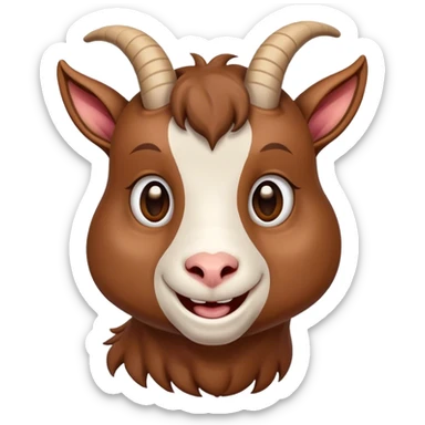 smiling goat  sticker