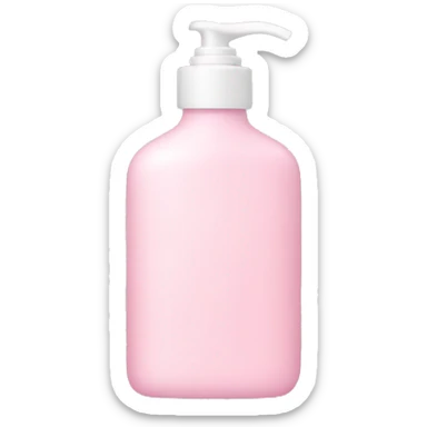 Light pink lotion bottle sticker