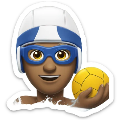 swimmer playing waterpolo sticker