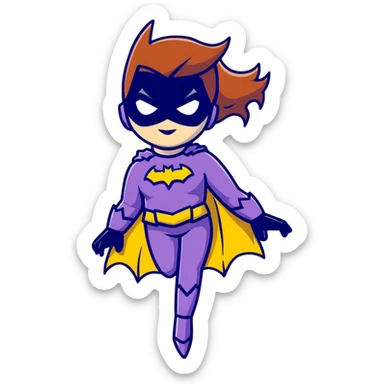 Batgirl superhero sticker