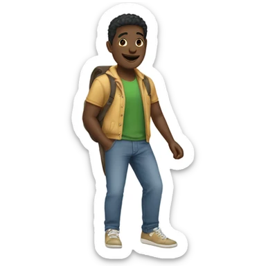 friends enjoying a casual day sticker