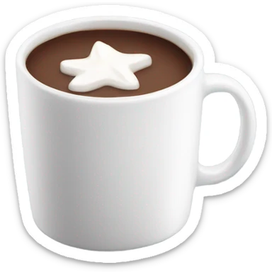 white mug of hot chocolate alone  sticker