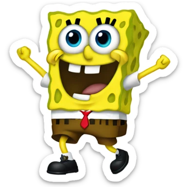 SpongeBob doing the nae nae  sticker