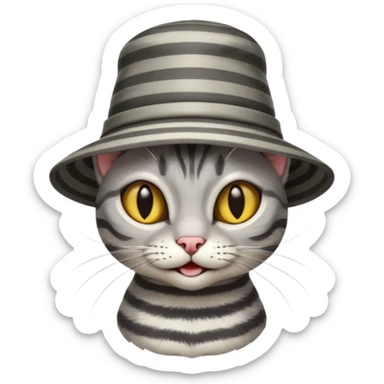 Cat in the hat sticker