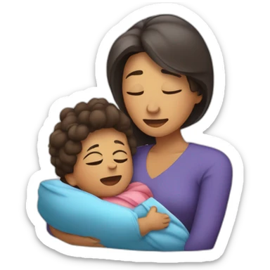 Mama despertando al hijo adulto  sticker