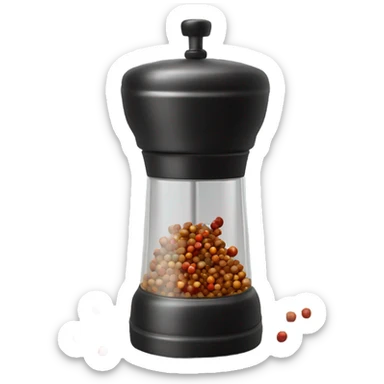pepper mill with pepper coming out sticker