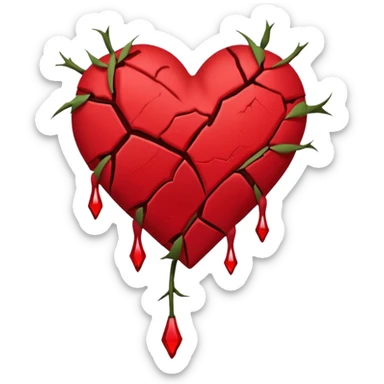 Put The Broken Heart Emoji And Wilted Rose Emoji Together sticker