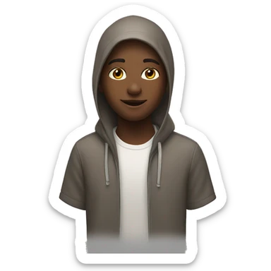 Adolescente, haciendo skincare sticker