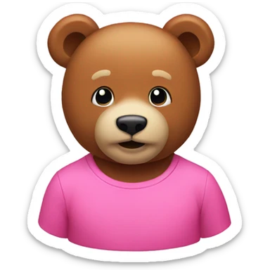 Urso rosa pink sticker