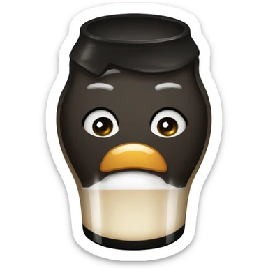 half empty pint of Guinness sticker