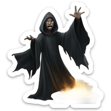 Harry Potter casting a spell at a dementor sticker