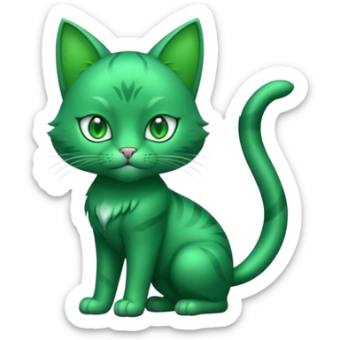 emerald cat the whole body sticker