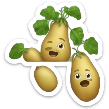 Amont us tuant une patate sticker