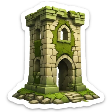 Ruined tower sticker