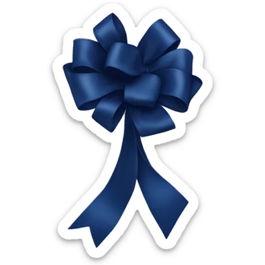 Navy blue bow  sticker