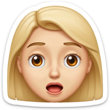 Eye roll while cringing sticker