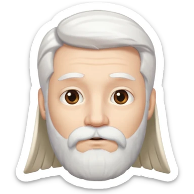 angel white hair and white beard sticker