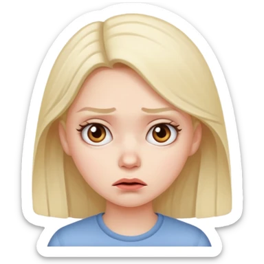 Very annoyed girl sticker