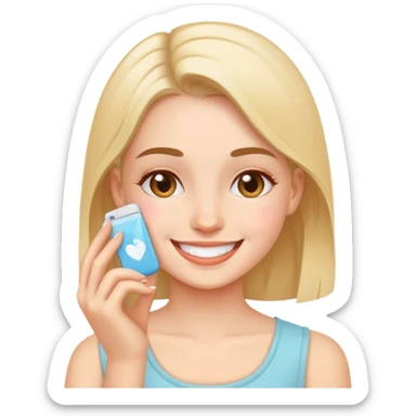 Girl doing self care  sticker