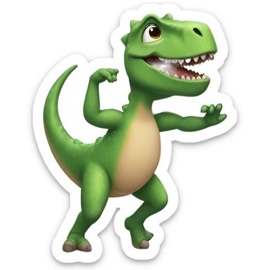 The dinossaur dancing ballet sticker