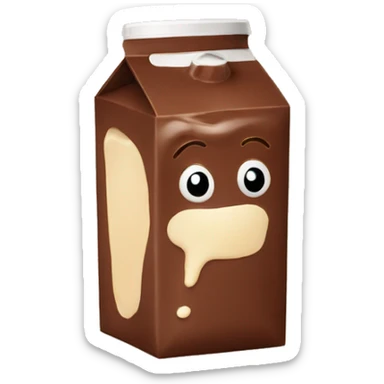 Chocolate milk in a box sticker