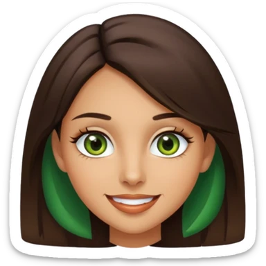 Veneers smile lips brunette girl green eyes  sticker