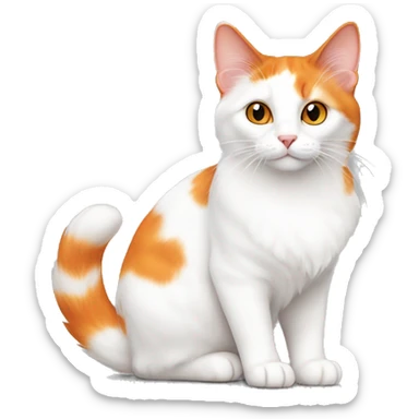 Turkish Van Cat White And Orange Full body sticker