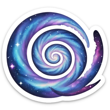spiral galaxy sticker
