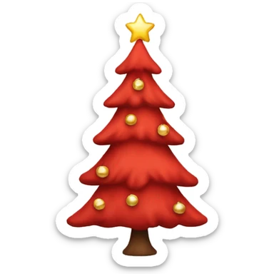 Red Christmas tree sticker