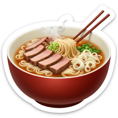 single bowl of noodles for one person sticker