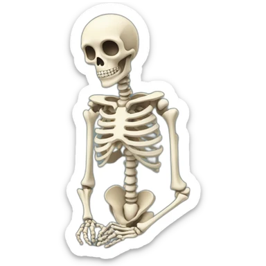 waiting-so-long-becoming-skeleton-looking-at-watch sticker