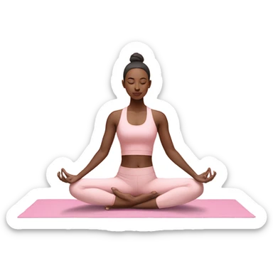 pastel pink yoga sticker