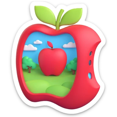 3D surreal iPad device, Apple-inspired, isolated, no accessories, no background sticker