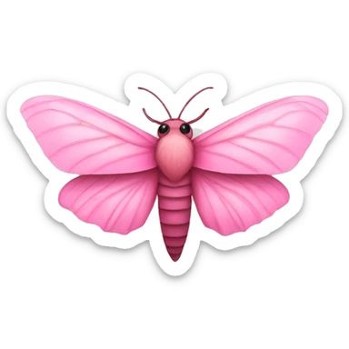 pink moth sticker