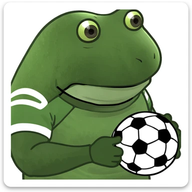 bufo in a football suit sticker
