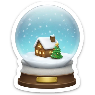 Christmas snow globe  sticker