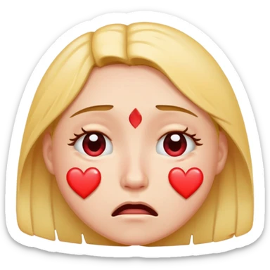 Can you combine these 2 emojis 😭💞 sticker