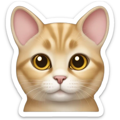 British chinchilla gold cat sticker