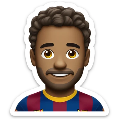 Brazilianer mit langen Haaren im FC Barcelona trikot sticker