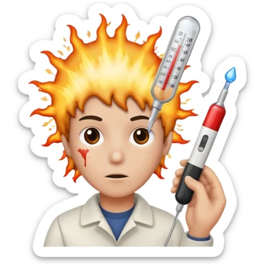 Explosión head with termometer  sticker