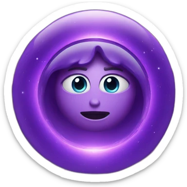 a purple portal to another galaxy sticker