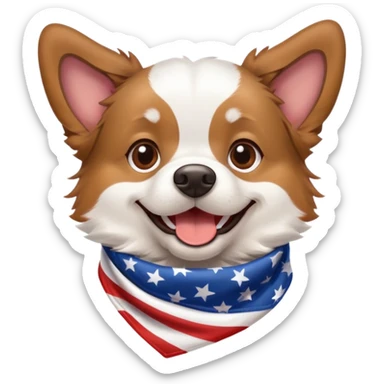 Memorial Day dog sticker